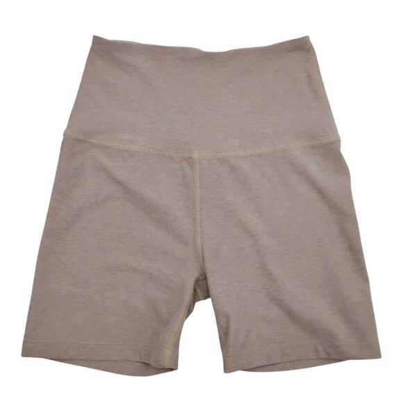Beyond Yoga Keep Pace Spacedye 5" Shorts Heathered Pink Tan Size XS - Picture 1 of 4